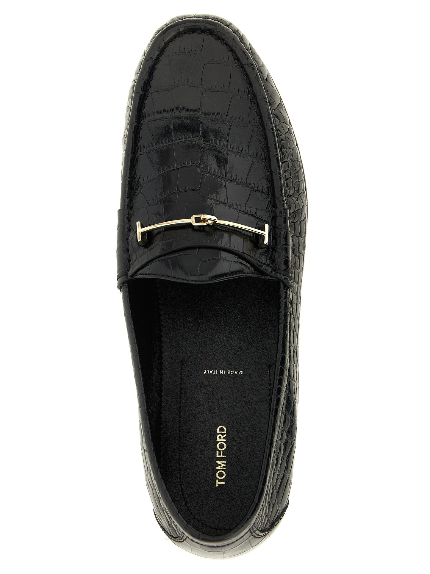 Tom Ford Black Calfskin Slip-On Loafers