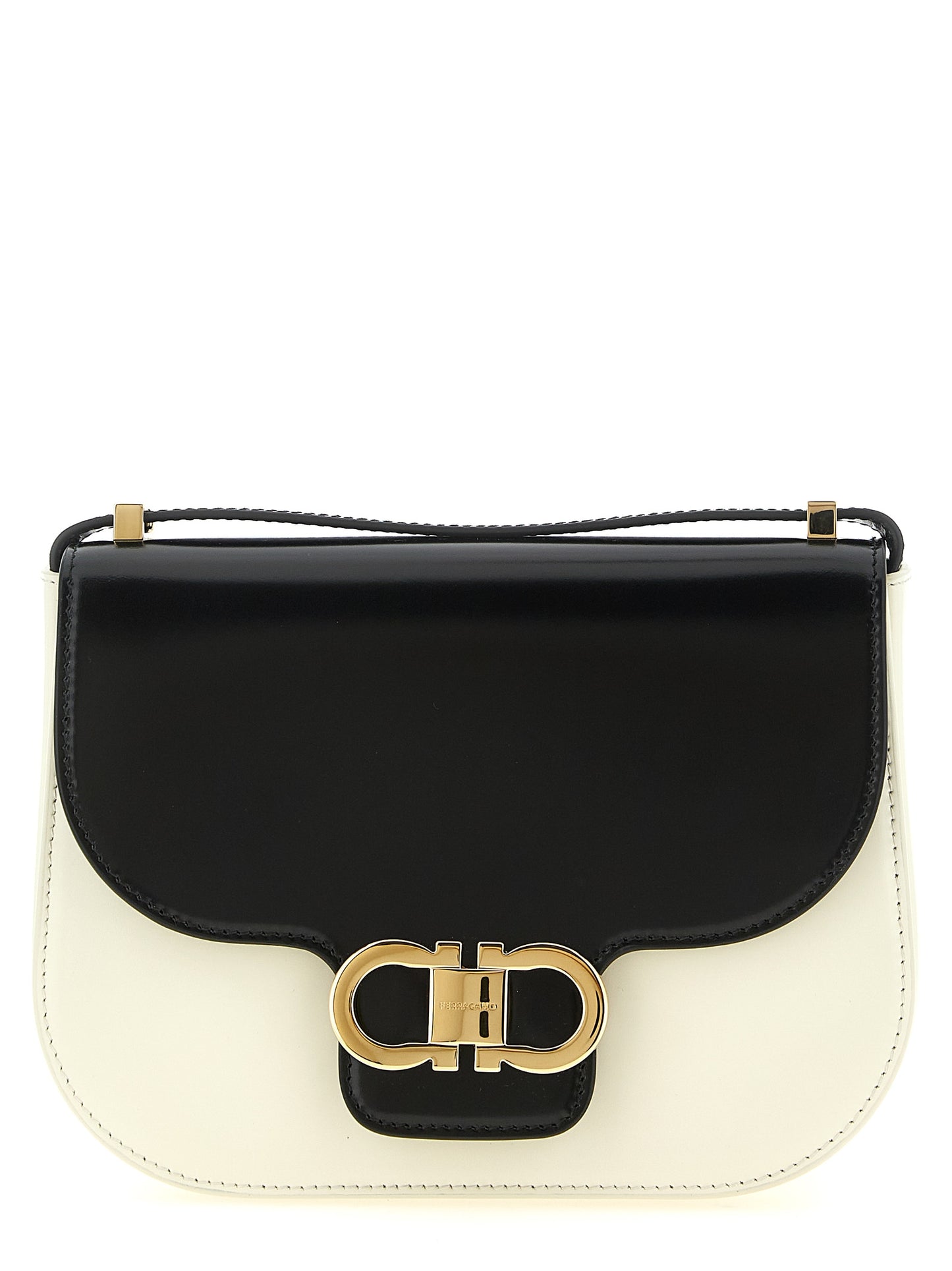 Ferragamo Bicolor Calfskin Crossbody Bag