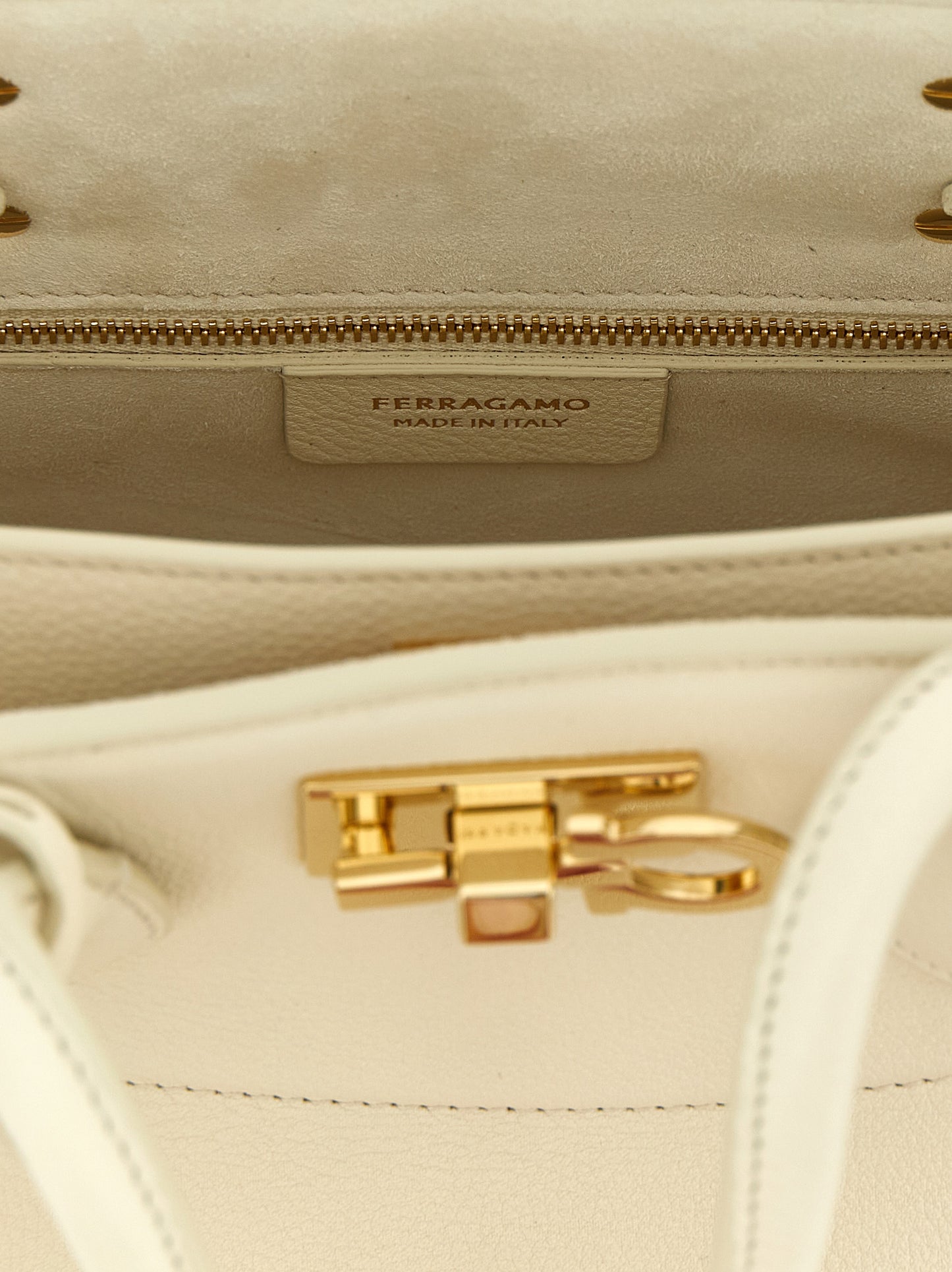 Ferragamo White Calfskin Handbag