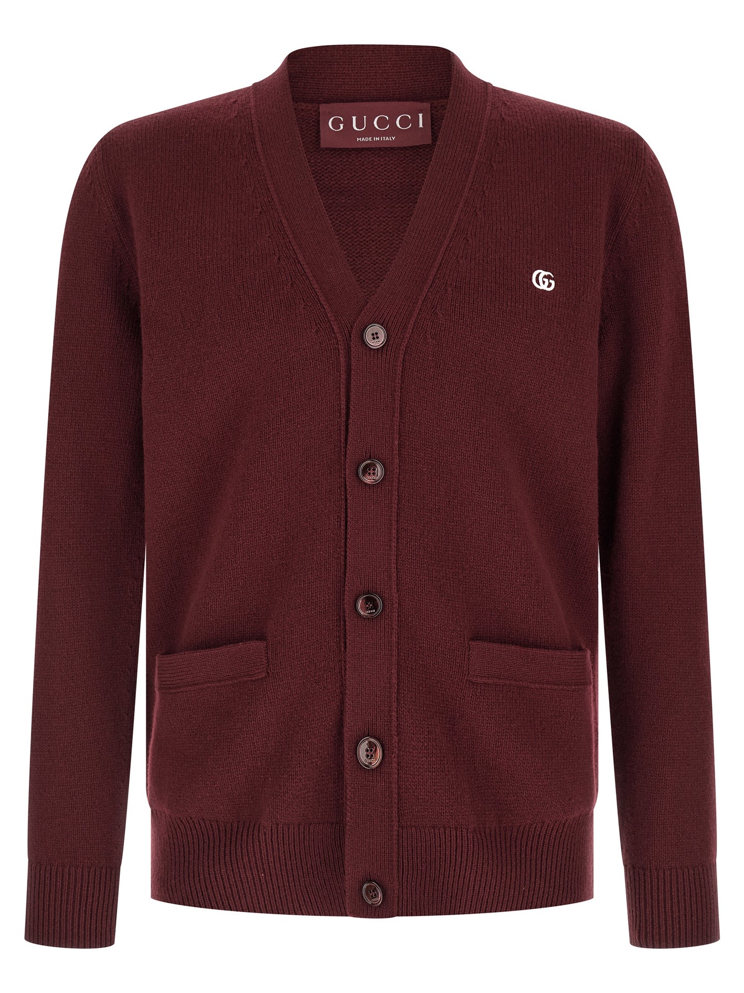 Gucci Bordeaux Cashmere Cardigan