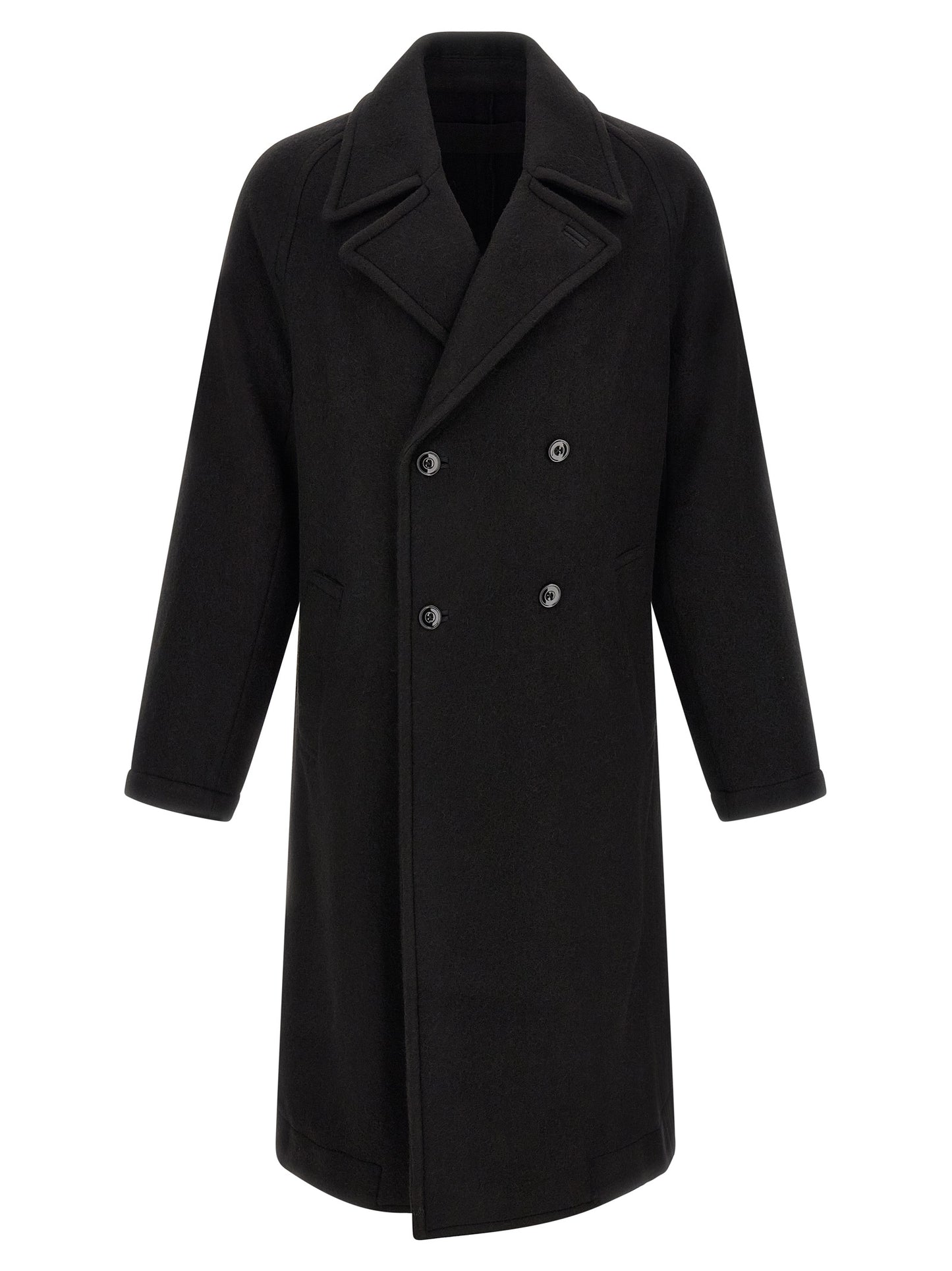 Lemaire Black Wool Coat