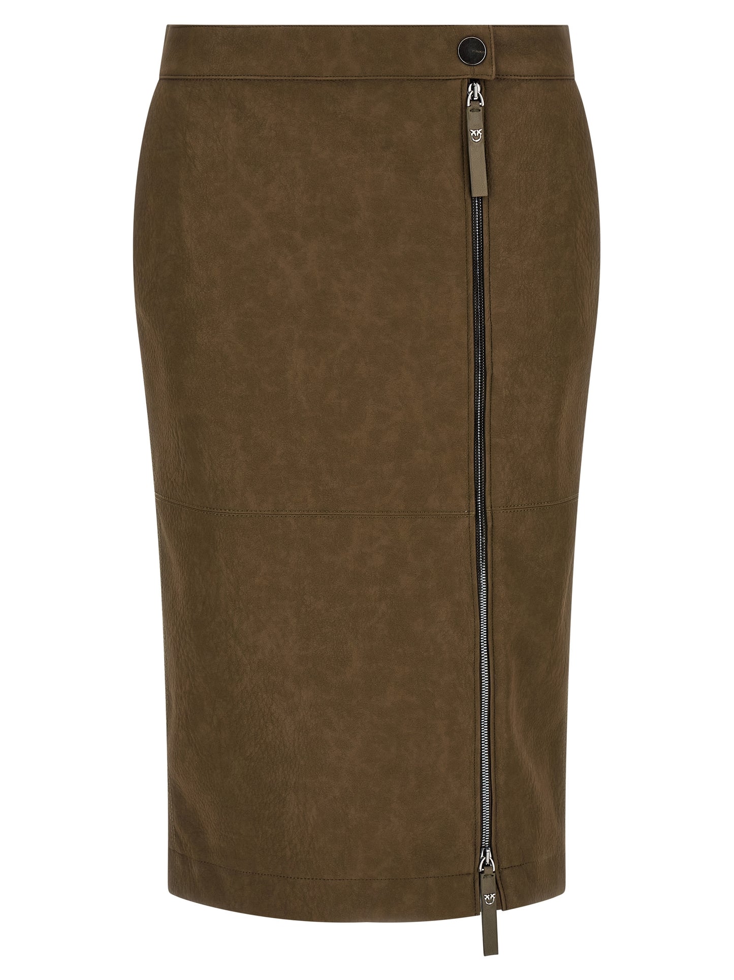 PINKO Brown Viscose Midi Skirt