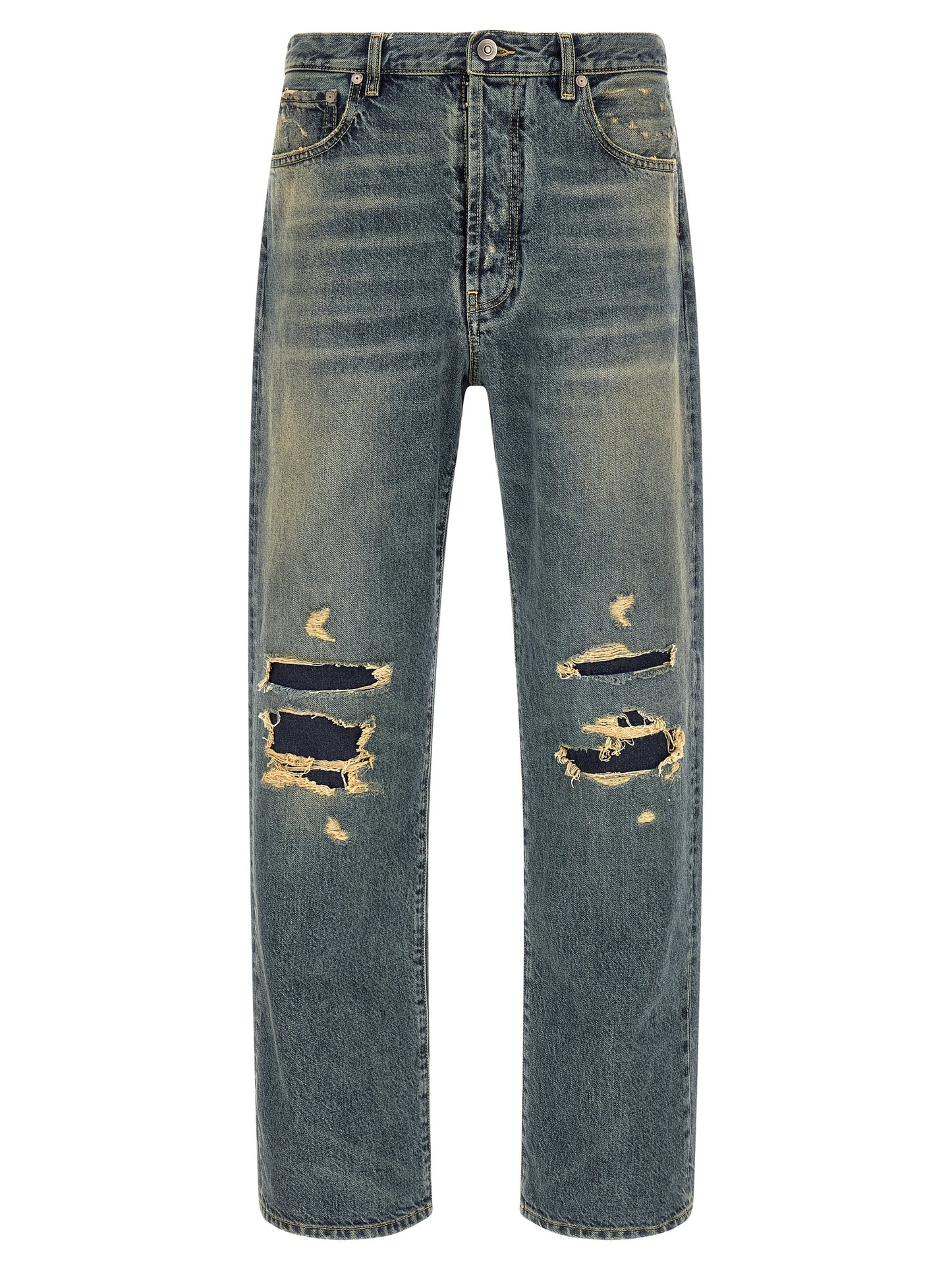 Maison Margiela Blue Cotton Straight-Leg Jeans