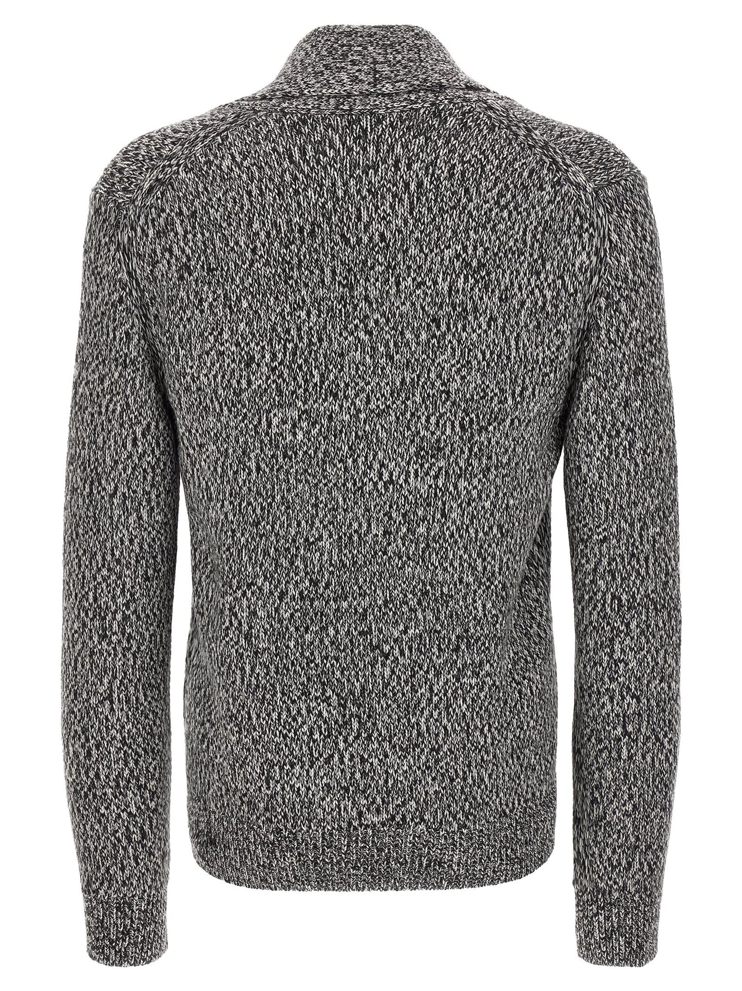 Brioni Bicolor Wool Cardigan