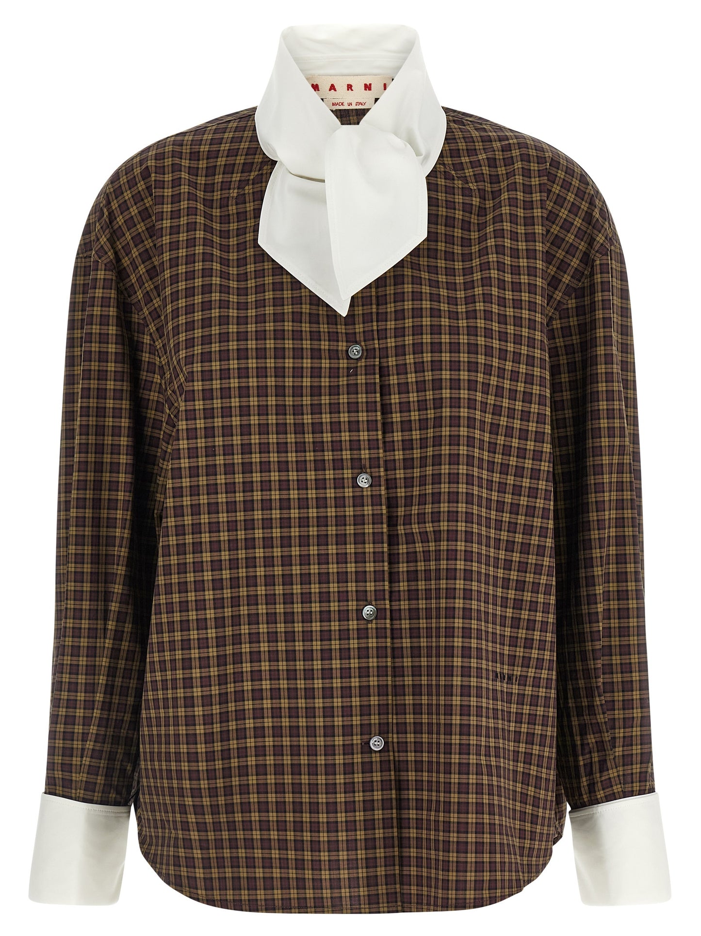 Marni Brown Cotton Blouse