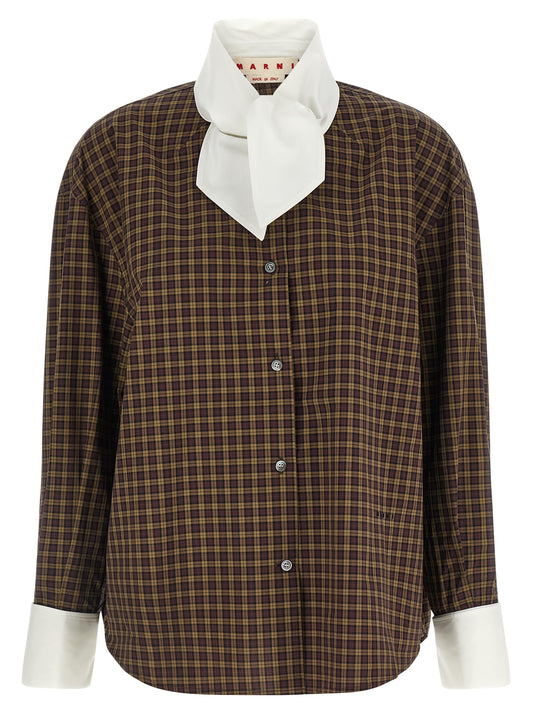 Marni Brown Cotton Blouse