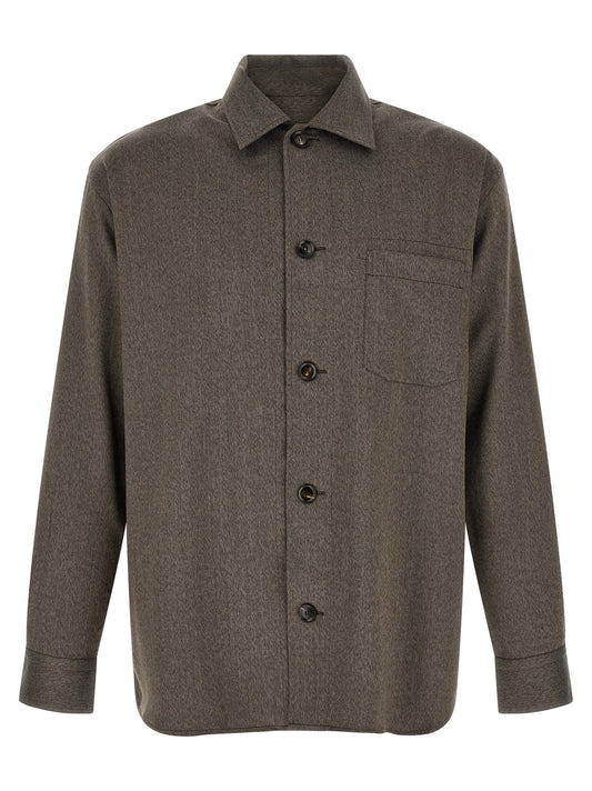 Brioni Brown Wool Blouse