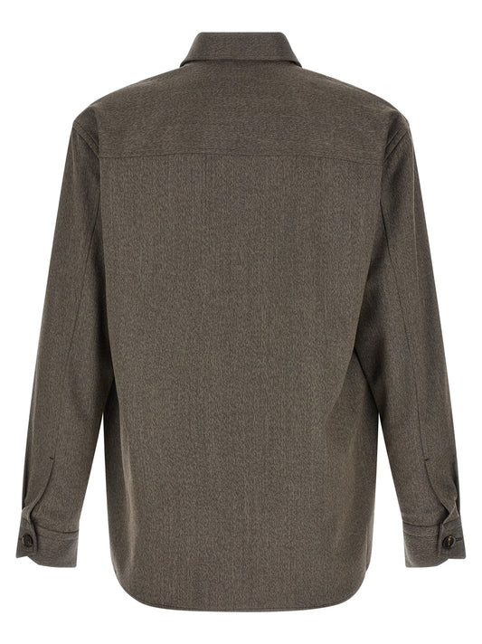 Brioni Brown Wool Blouse