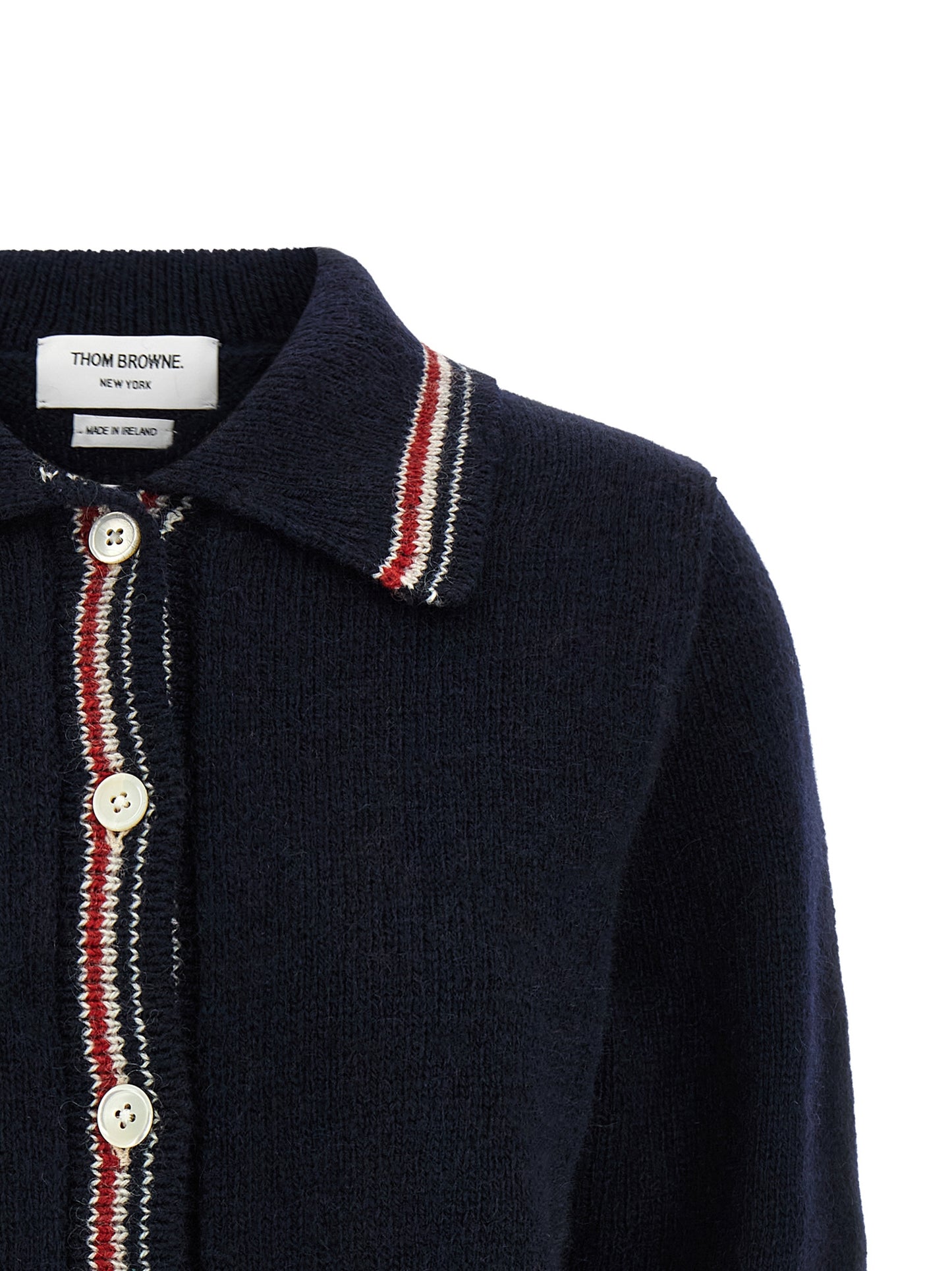 Thom Browne Blue Wool Cardigan