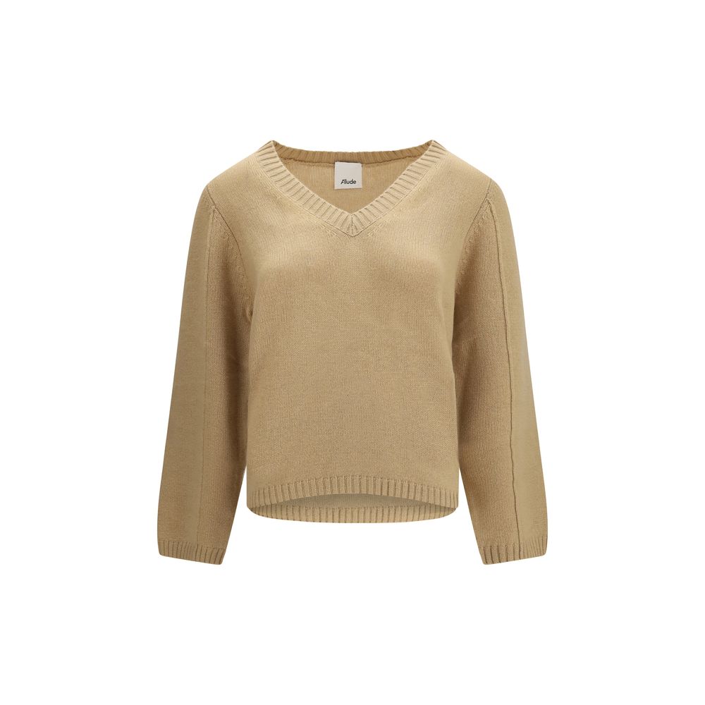 Allude Beige Cashmere Sweater