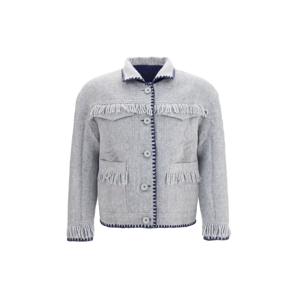 Baziszt Blue Alpaca Vicugna Pacos Full-Length Jacket