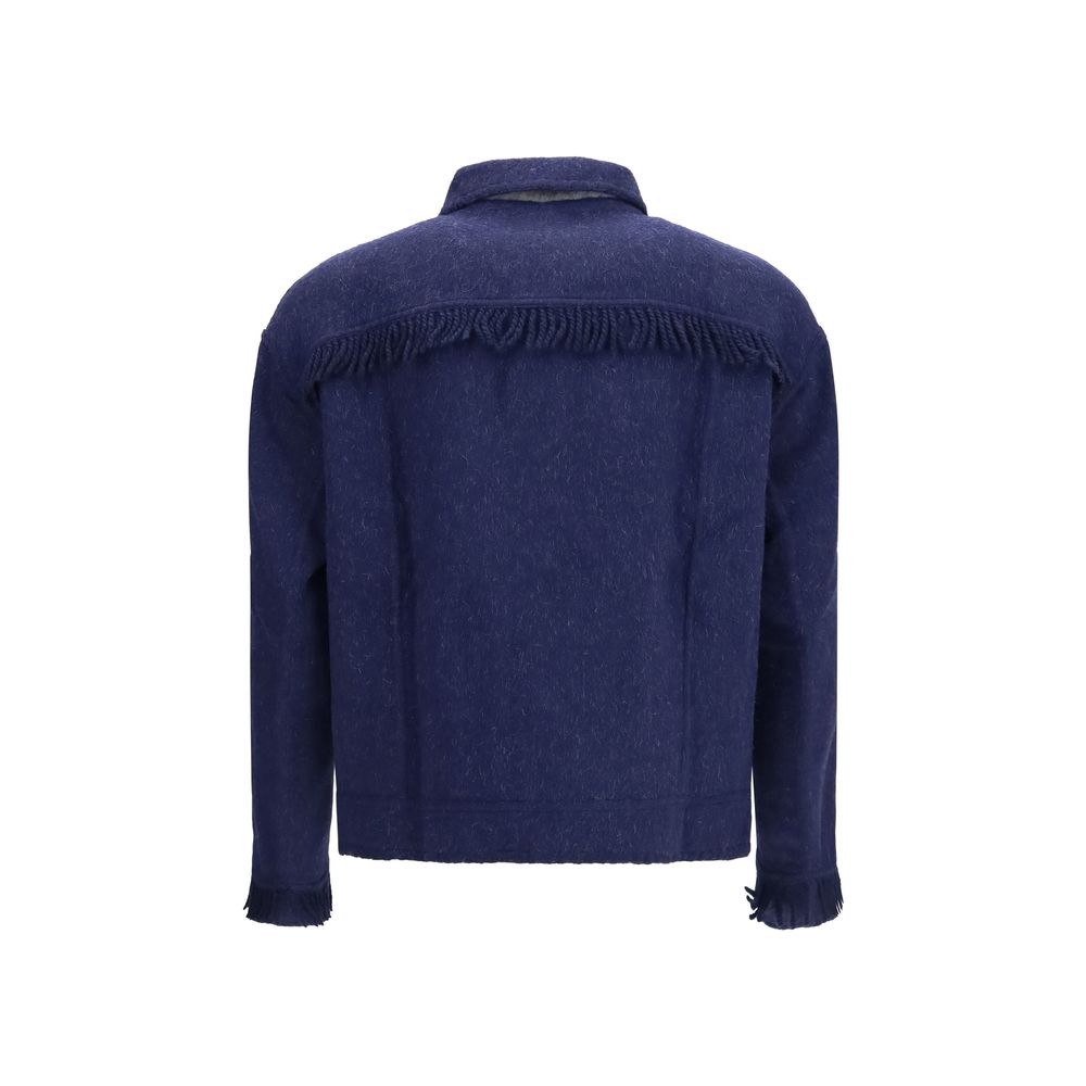 Baziszt Blue Alpaca Vicugna Pacos Full-Length Jacket