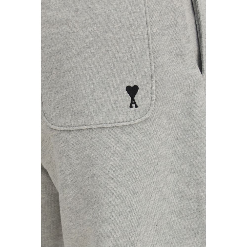 Ami Paris Gray Cotton Sweatsuit
