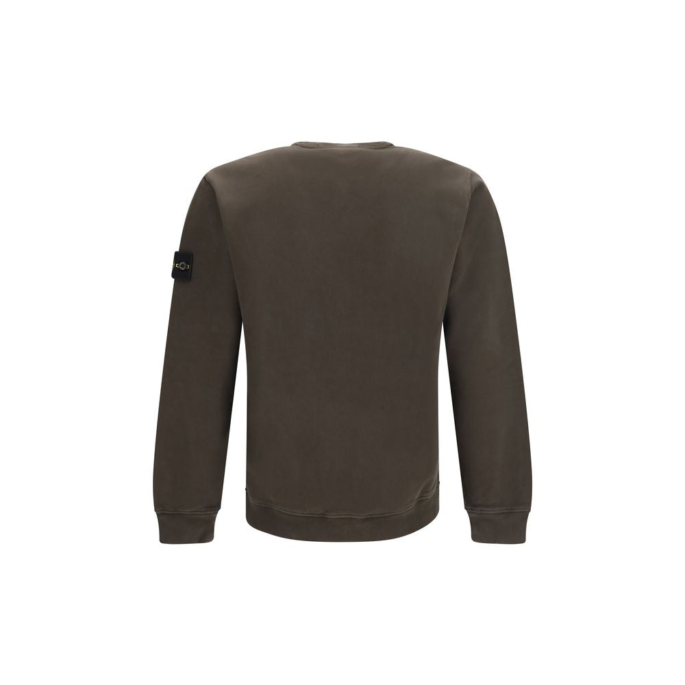 Stone Island Brown Cotton Sweatshirt