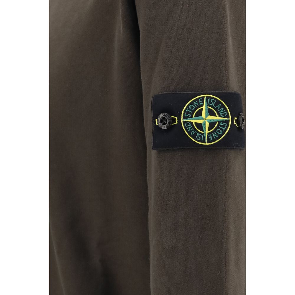 Stone Island Brown Cotton Sweatshirt