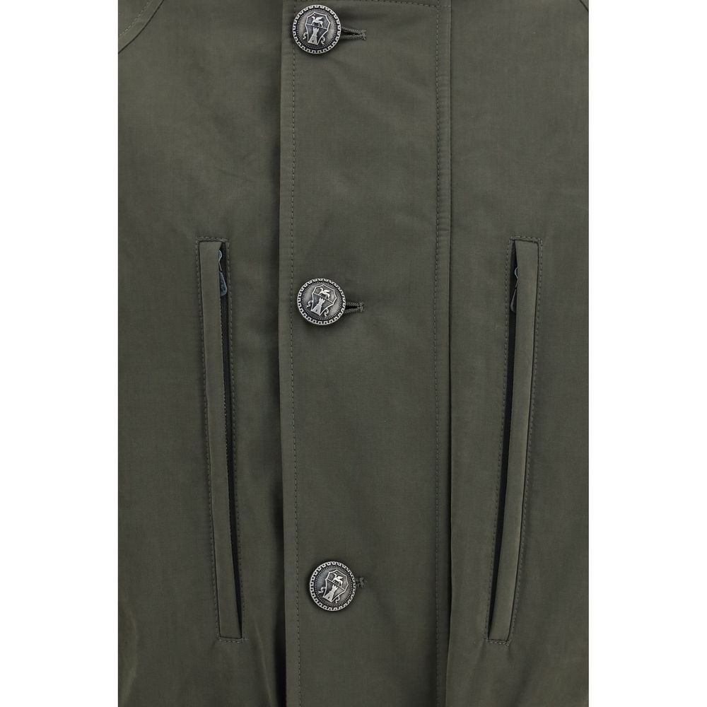 Brunello Cucinelli Bicolor Cotton Full-Length Jacket