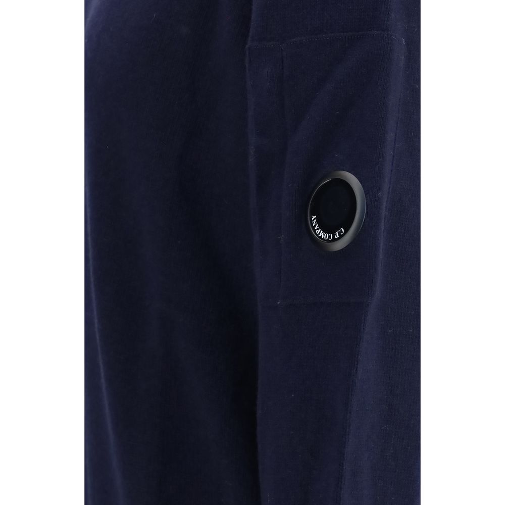 C.P. Company Blue Wool Oves Aries Sweatshirt