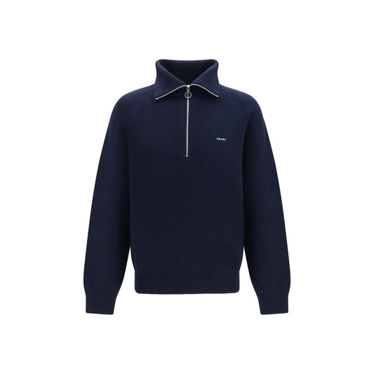 Prada Blue Wool Oves Aries Polo Shirt