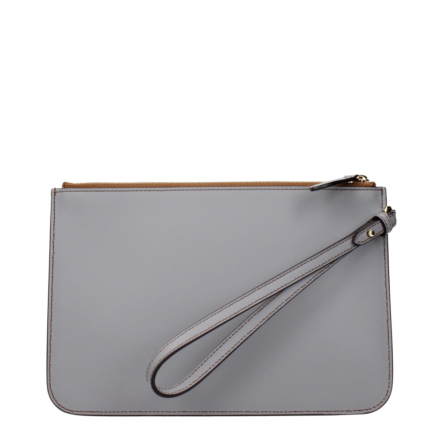 Burberry Gray Leather Clutch Bag