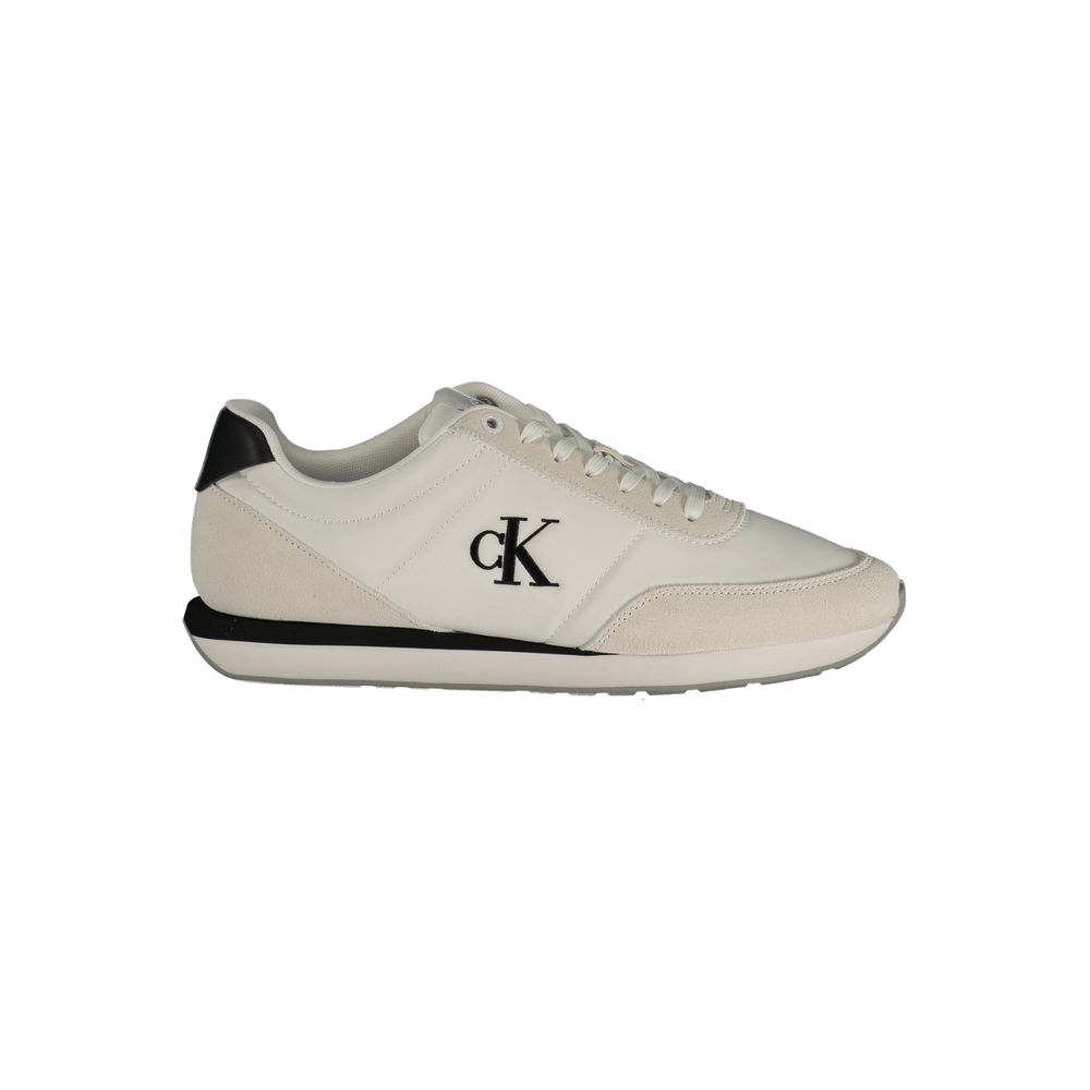 Calvin Klein White Polyester Athletic Sneakers