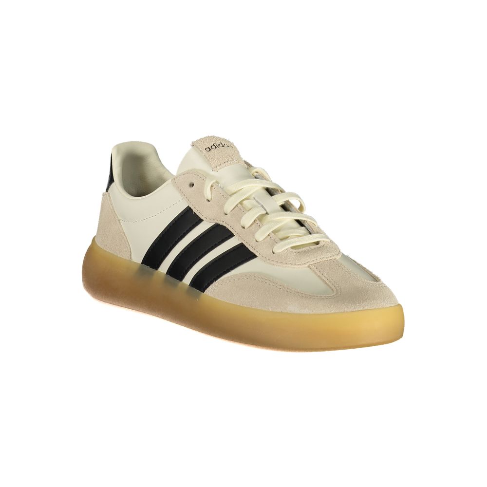 Adidas White Polyester Athletic Sneakers