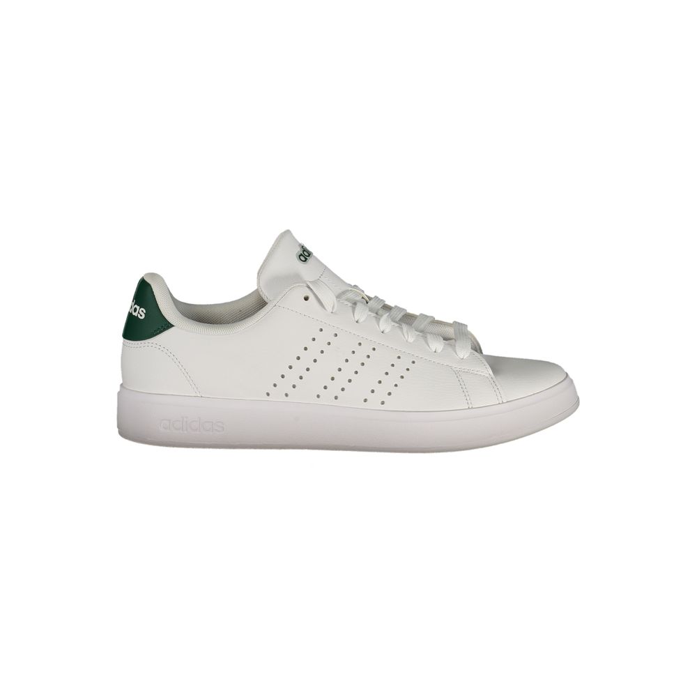 Adidas White Polyester Athletic Sneakers