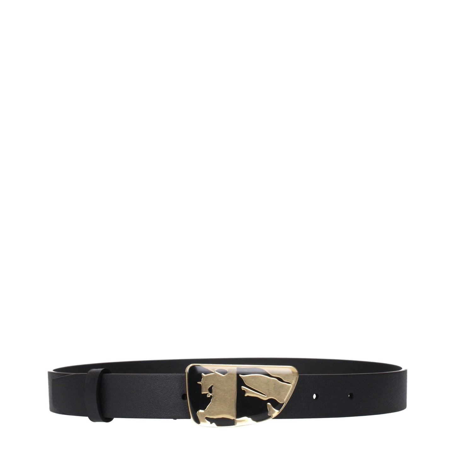 Burberry Gray Leather Regular Belt