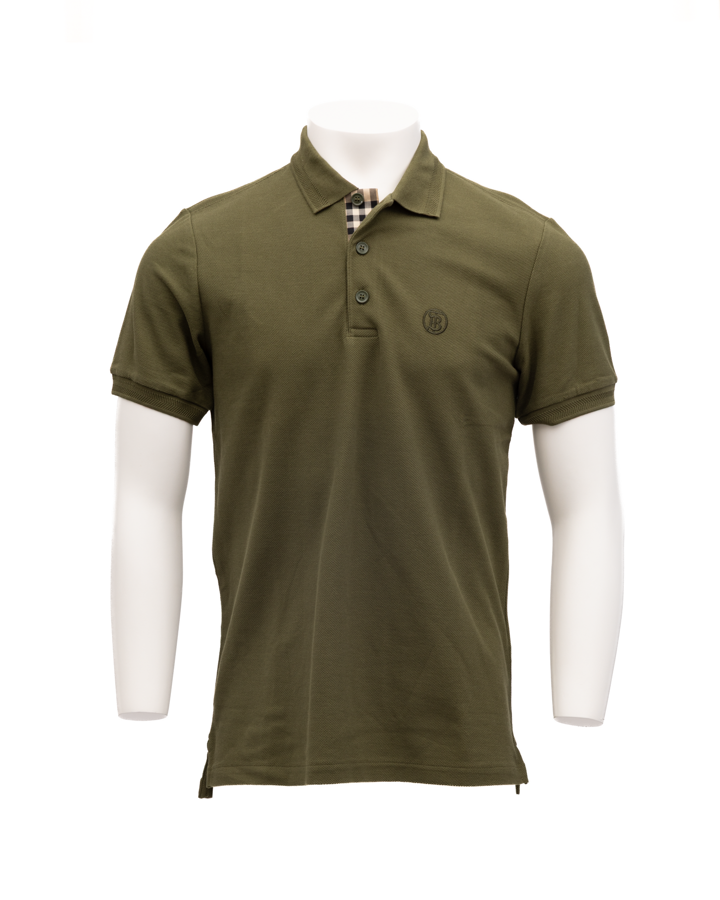 Burberry Olive Cotton Polo Shirts