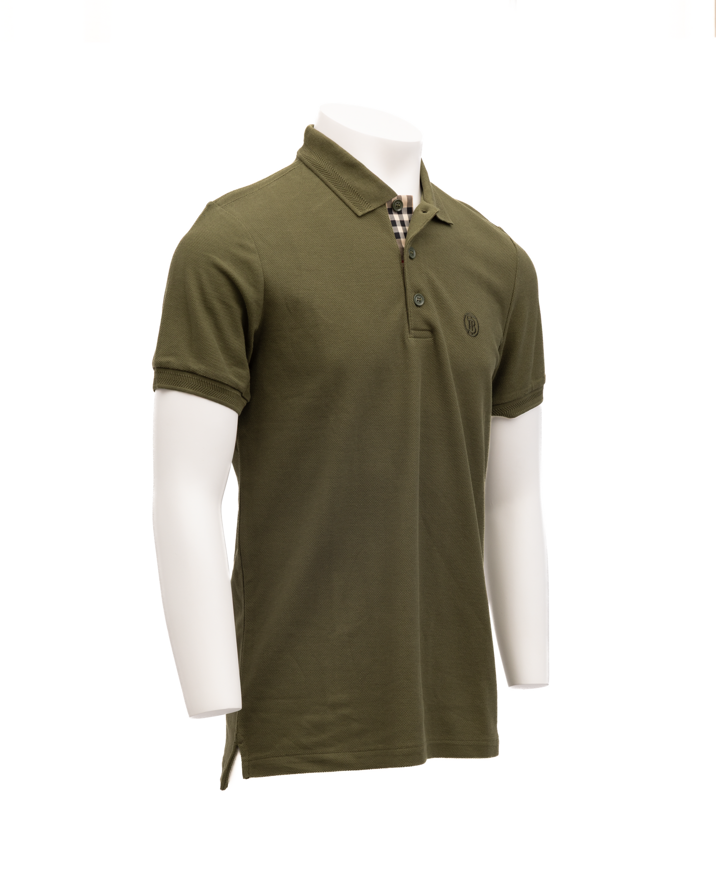 Burberry Olive Cotton Polo Shirts