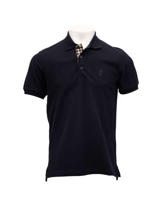 Burberry Coal Blue Cotton Polo Shirt
