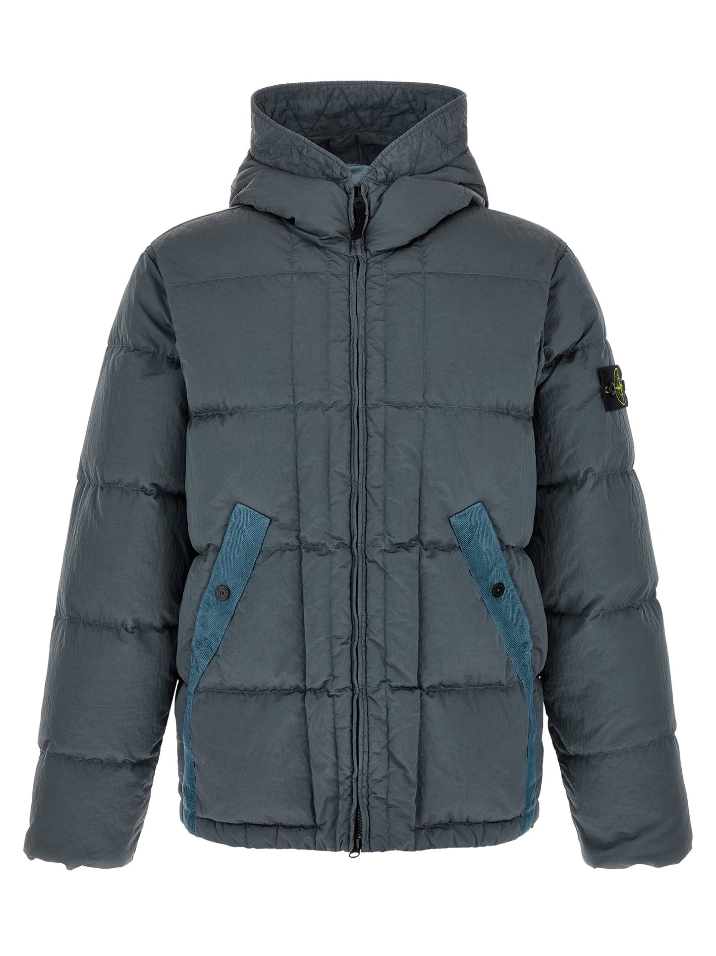 Stone Island Gray Polyamide Full-Length Jacket