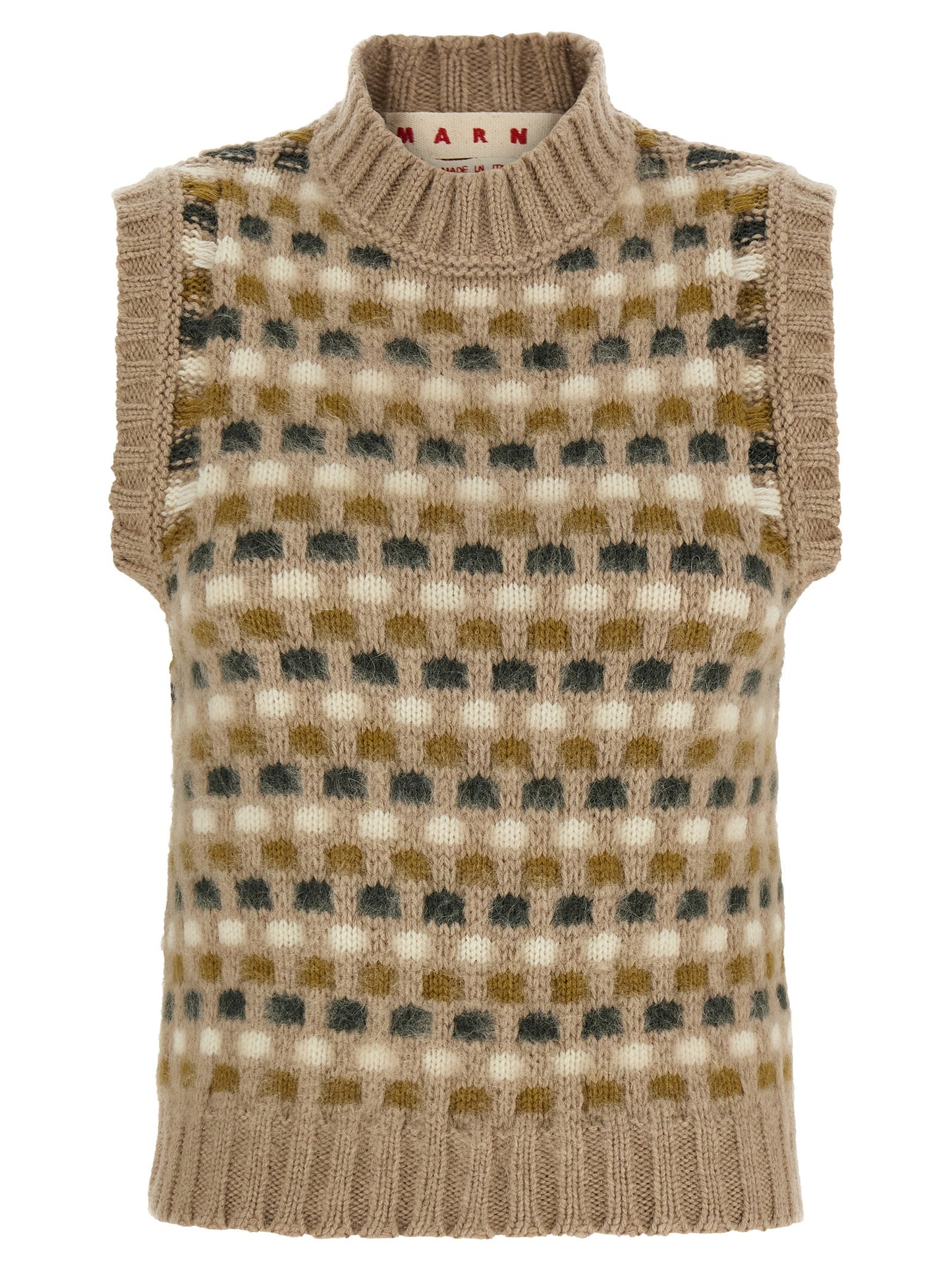 Marni Beige Wool Sleeveless Jacket