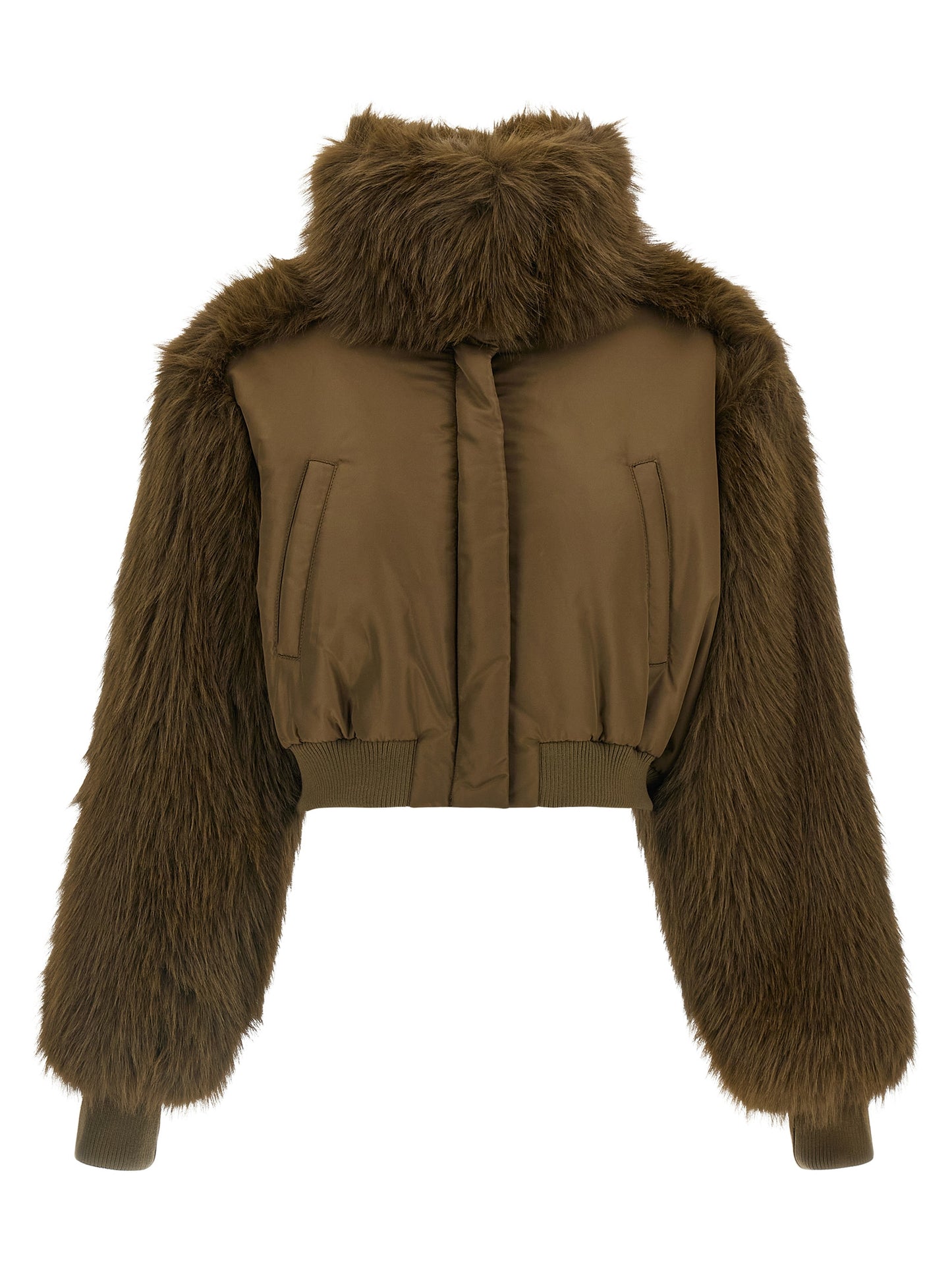 Fabiana Filippi Bicolor Virgin Wool Bomber