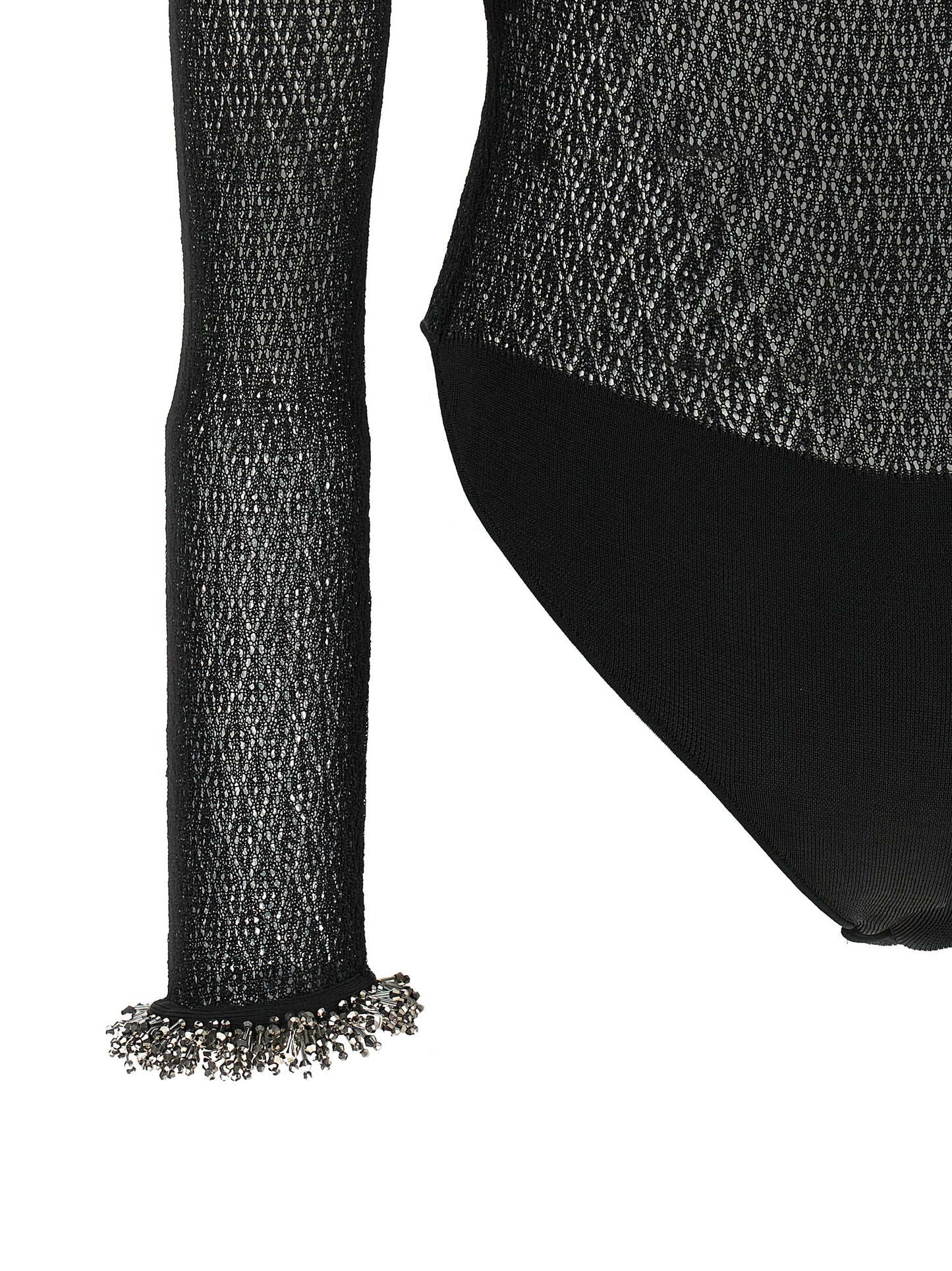 Self-Portrait Black Viscose Tank Tops