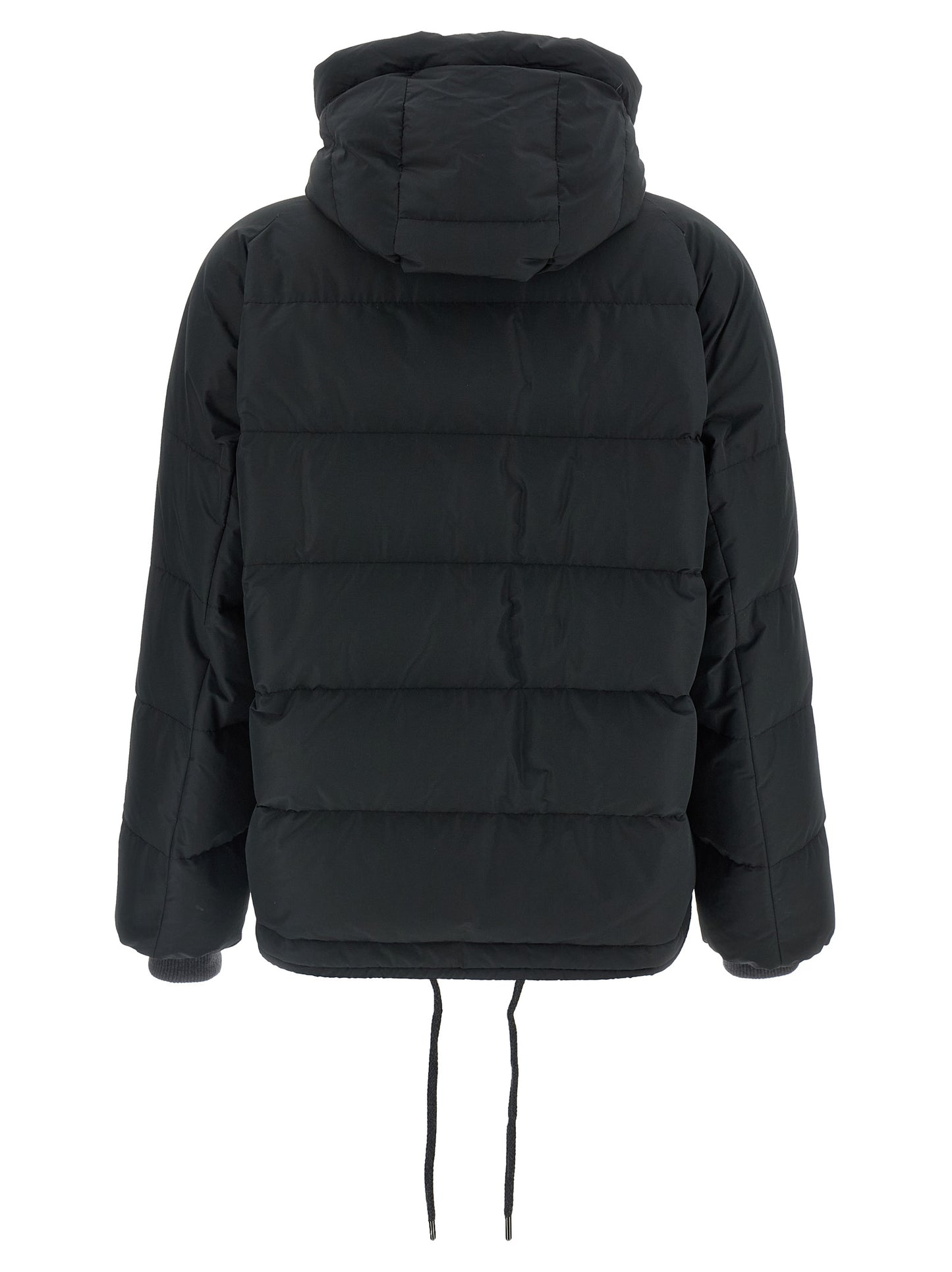 Brunello Cucinelli Black Cotton Full-Length Jacket