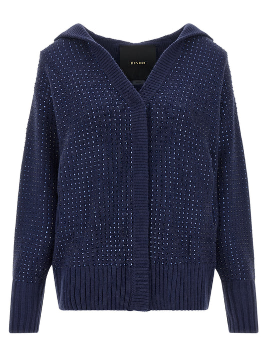 PINKO Blue Wool Cardigan