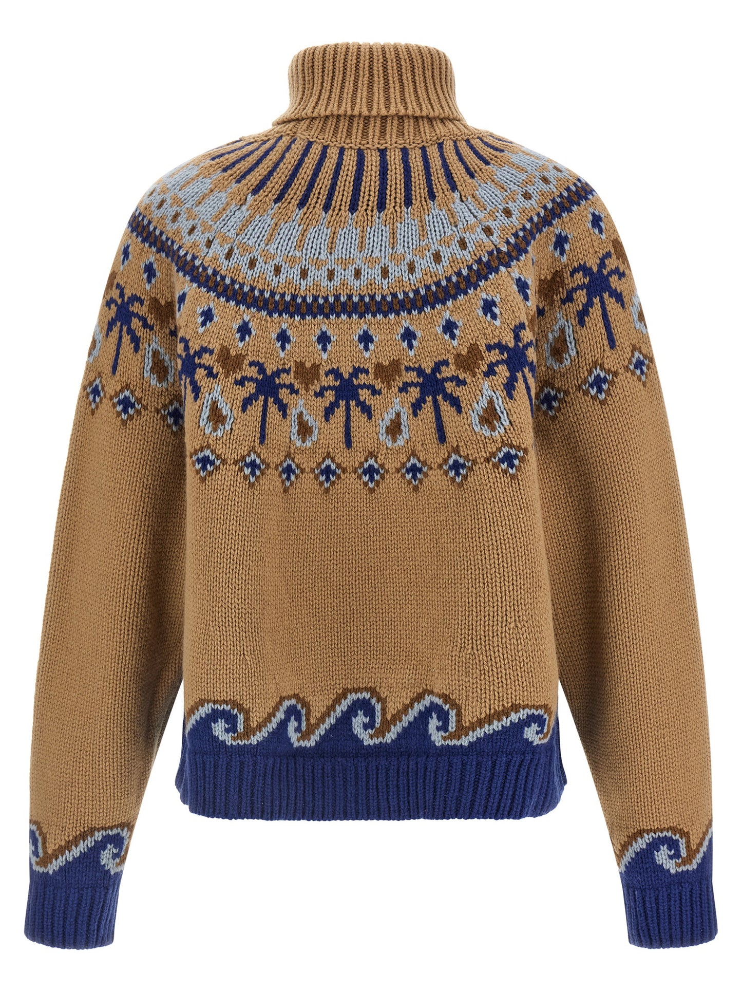 Alanui Beige Virgin Wool Cardigan