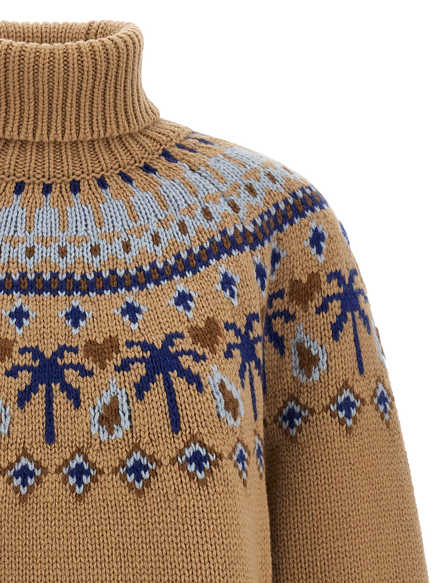 Alanui Beige Virgin Wool Cardigan