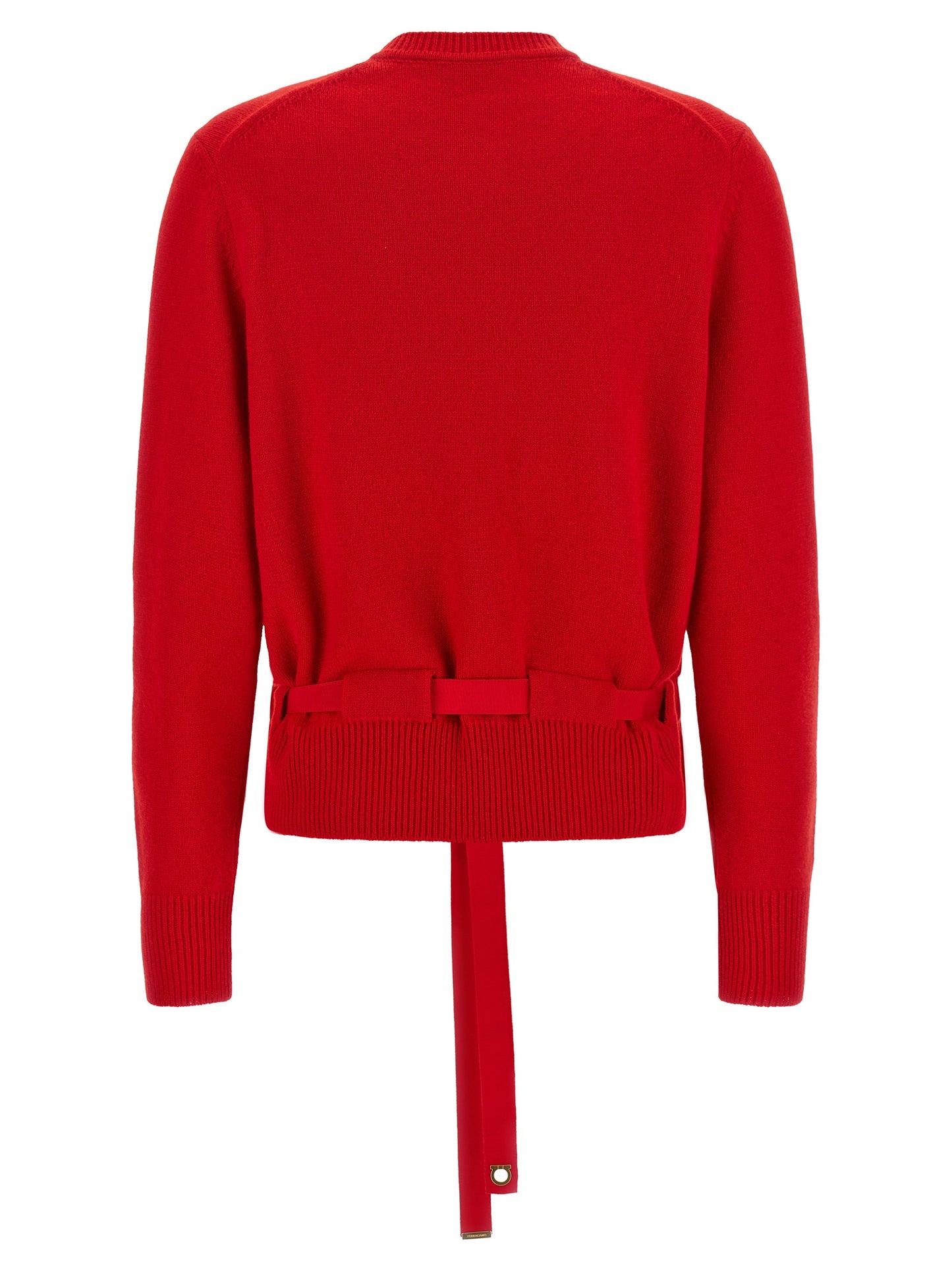 Ferragamo Red Cashmere Cardigan