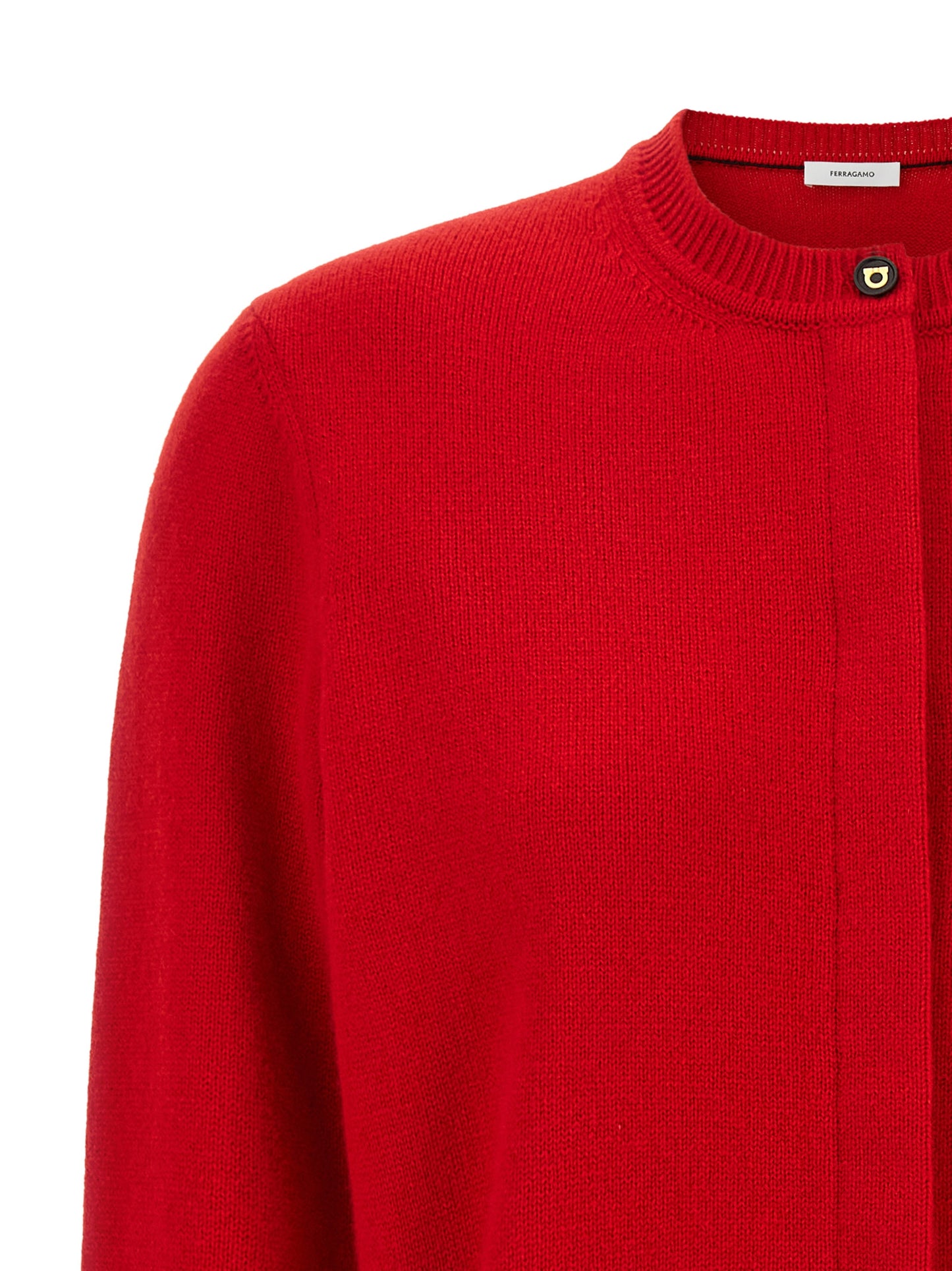 Ferragamo Red Cashmere Cardigan