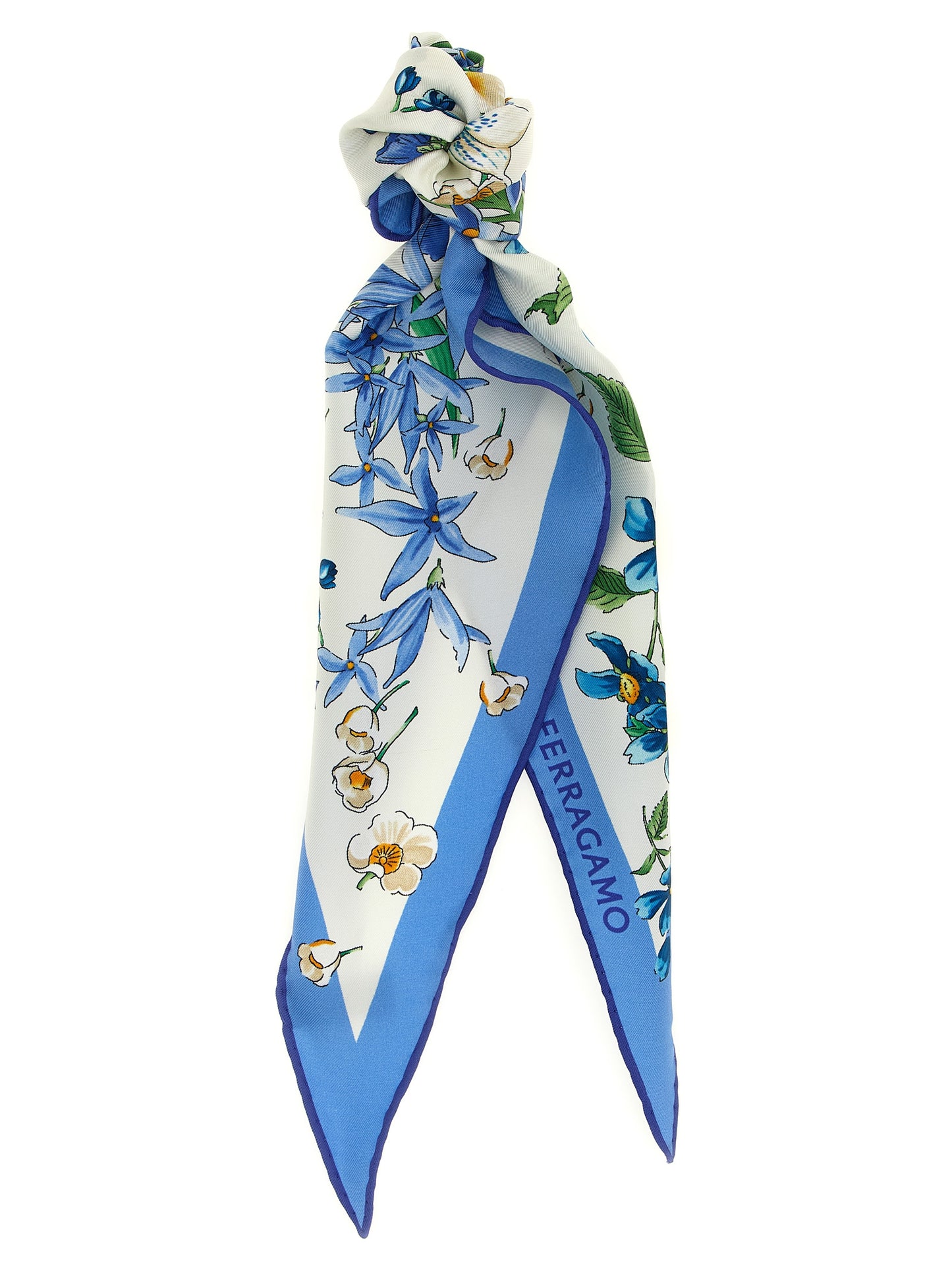 Ferragamo Blue Silk Foulard