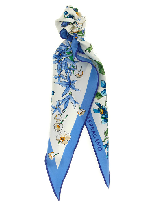 Ferragamo Blue Silk Foulard