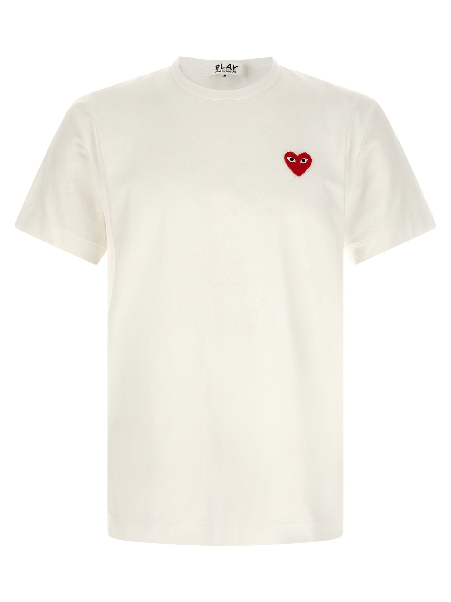 Comme Des Garçons Play White Cotton T-Shirt