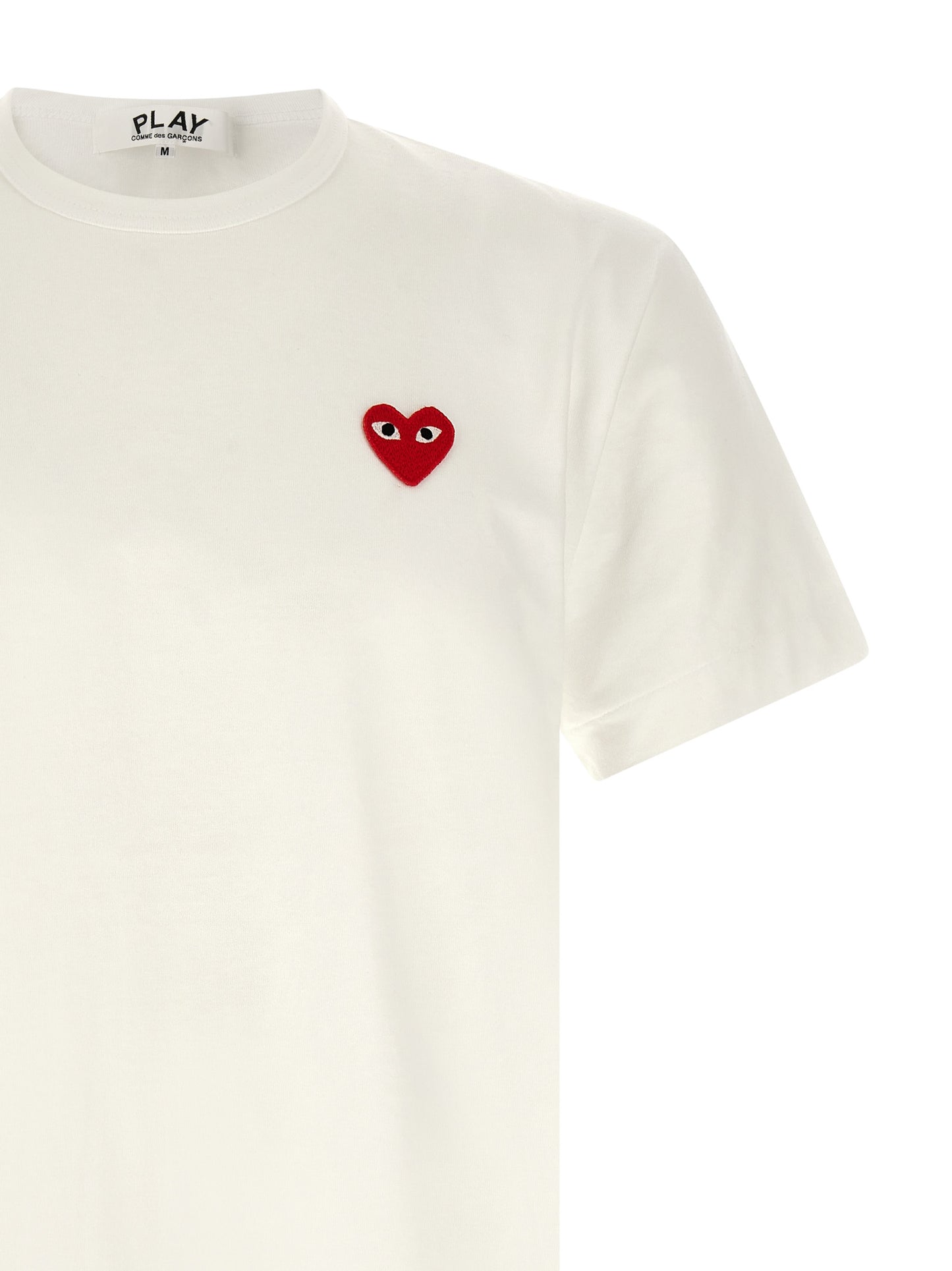 Comme Des Garçons Play White Cotton T-Shirt