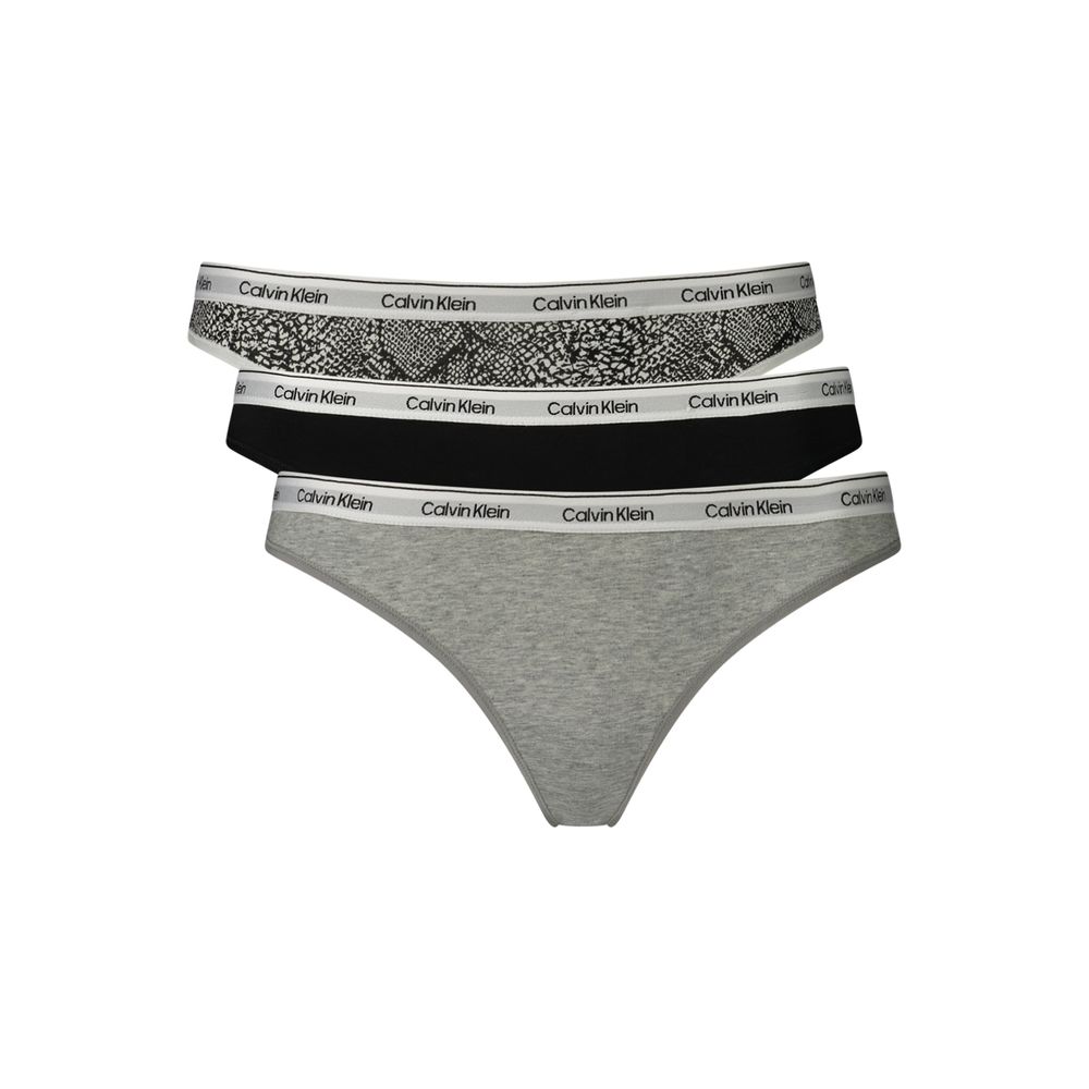 Calvin Klein Grey Cotton Womens Thong