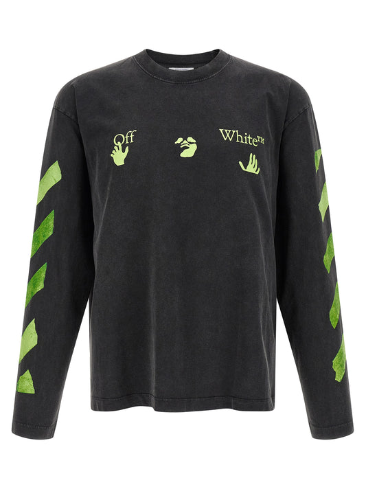 Off-White Black Cotton T-Shirt