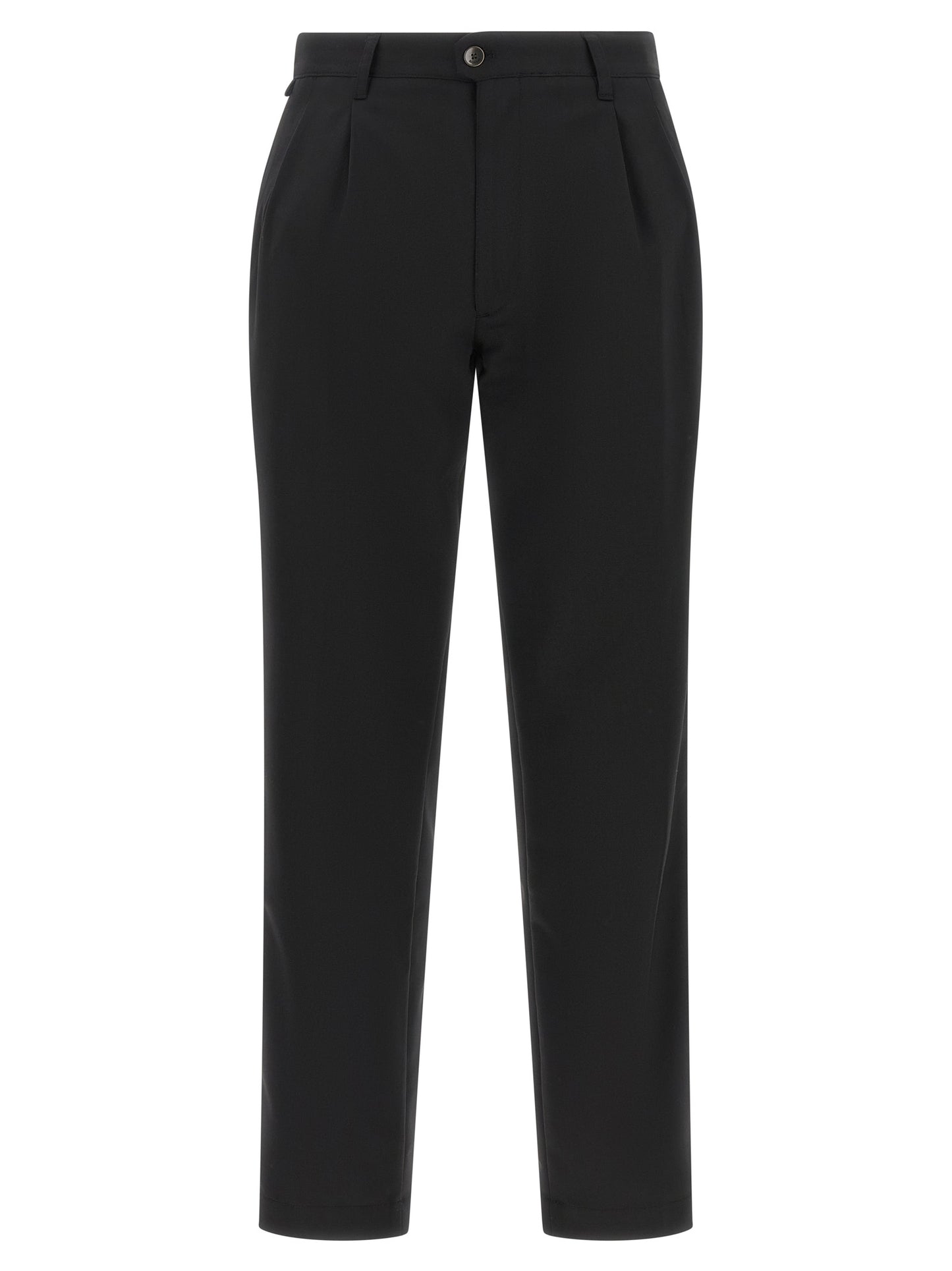 Incotex Black Polyester Dress Pants
