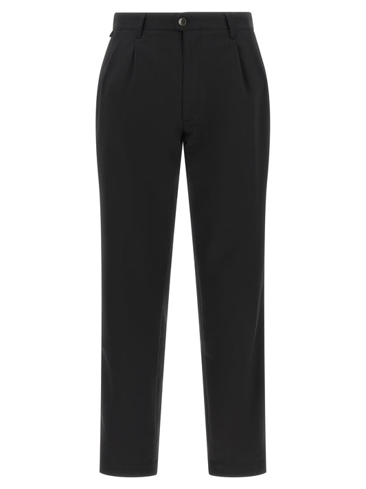 Incotex Black Polyester Dress Pants