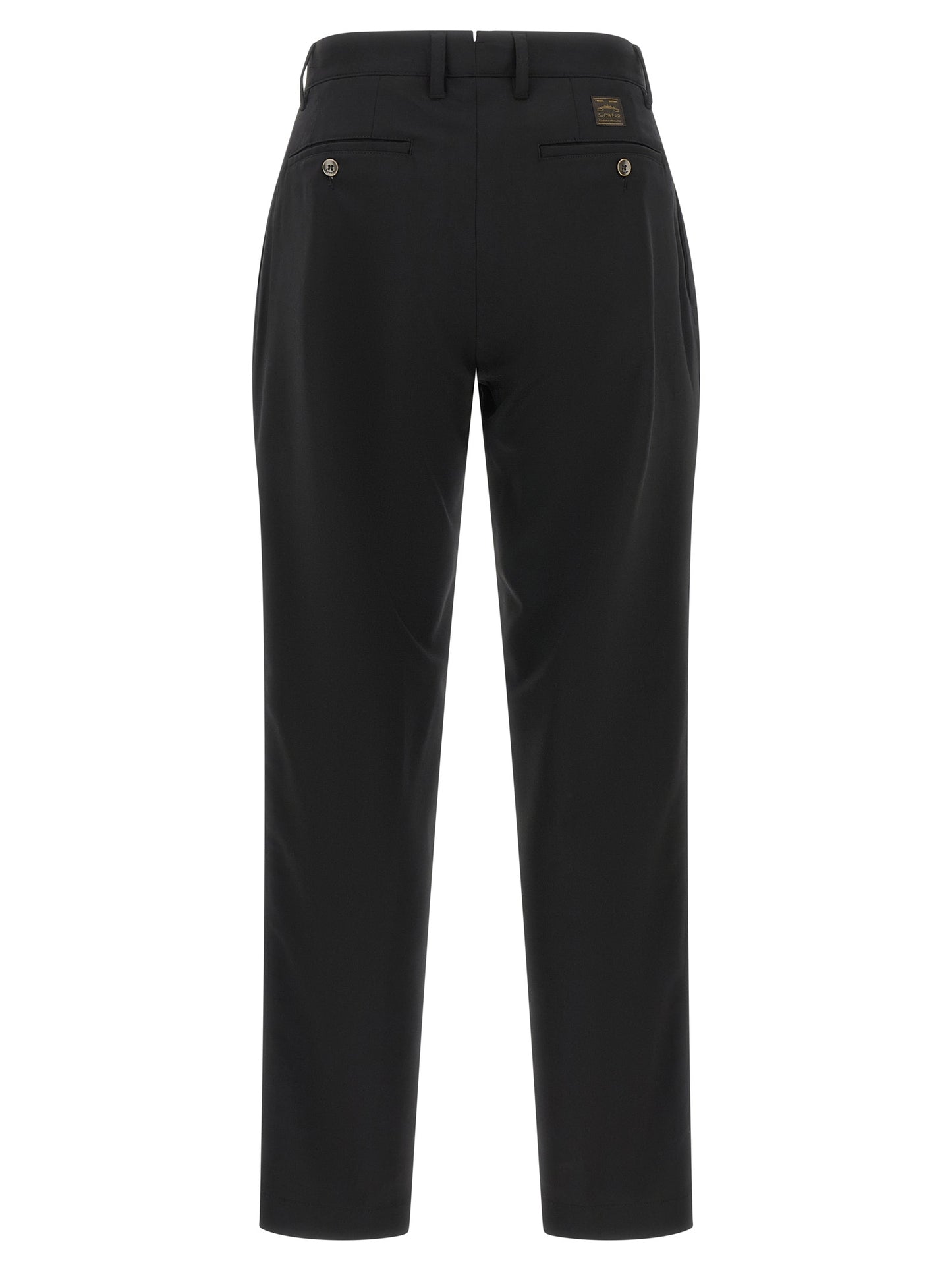 Incotex Black Polyester Dress Pants