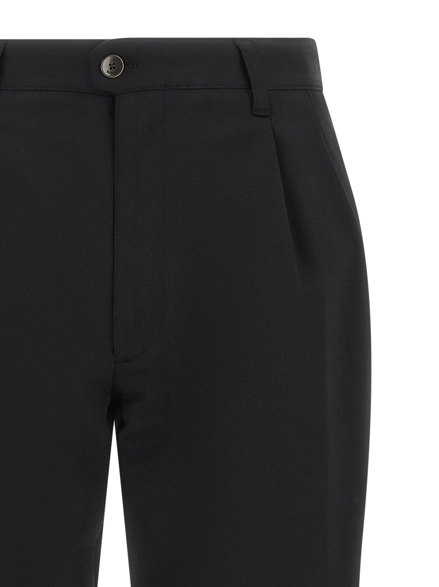 Incotex Black Polyester Dress Pants